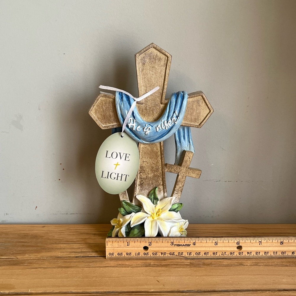 “He Is Risen" Standing Cross - Picture 8 of 8